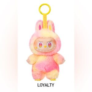 NIB Authentic Pop Mart Big Into Energy Loyalty Pink Yellow Labubu Vinyl Pendant